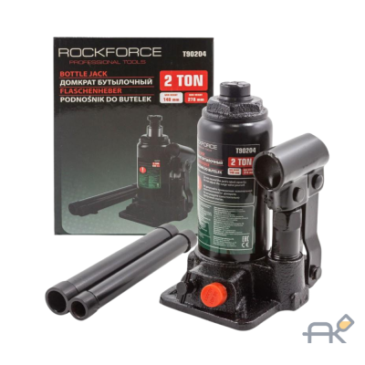 Домкрат бутылочный 2т с клапаном (высота подхвата - 180мм. высота подъема - 333мм. ход штока - 105мм) (RF-T90204)