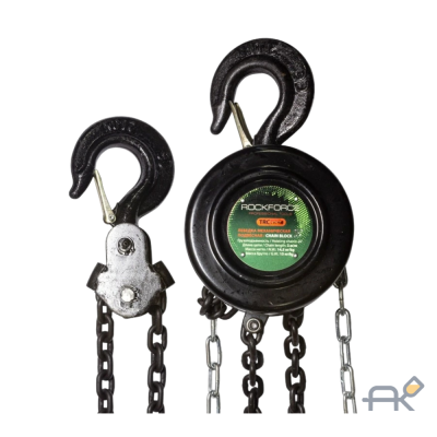 Лебедка механическая подвесная с фиксацией цепи натяжения. 1.5т (длина цепи - 2.5м) RF-TRC9015 (16936)
