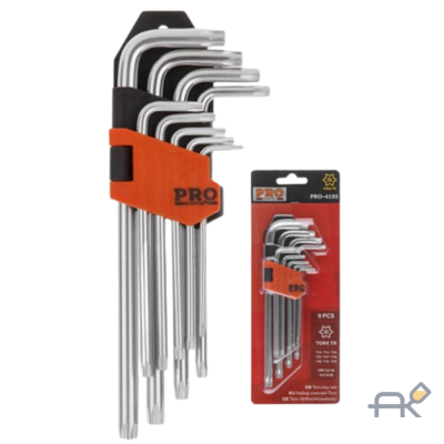 Набор ключей Torx T10-T50 9шт длинных PRO STARTUL (PRO-4195) (с отверстием)