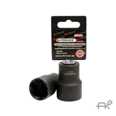 Головка-экстрактор для поврежденных болтов/гаек 30ммх50мм 1/2.на пластиковом держателе F-90630  (47220)