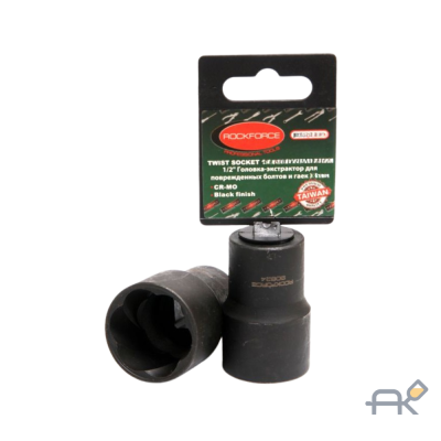 Головка-экстрактор для поврежденных болтов/гаек 15ммх50мм. 1/2.на пластиковом держателе RF-90615 (46690)