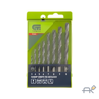 Набор сверл по металлу 8 предметов. 3-10 мм. пластмассовый короб - Y-368-305