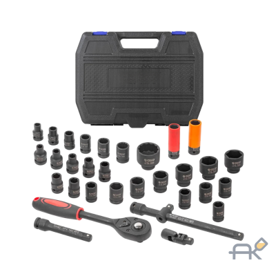 Набор инструментов ударных 32пр.1/2( 6-гр: 8-32мм. 12гр: 10.12.14.15.17.19.36мм. Cr-Mo)  (FK-4323-5MPB)