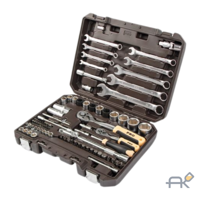 Набор головок и ключей 82пр. 1/4`.1/2` PRO STARTUL DAKAR (PRO-082DK) (усоверш. 6-ти гранный профиль головок. спец. форма зева ключей. плавающие удлинители PRO-082DK