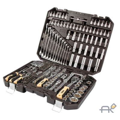 Набор головок и ключей 219пр. 1/4`.3/8`.1/2` PRO STARTUL DAKAR (PRO-219DK) (усоверш. 6-ти гранный профиль головок. спец. форма зева ключей. плавающие удлинители)  PRO-219DK 