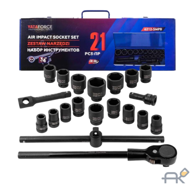 Набор инструментов ударных 21пр. 3/4(6гр.) YF-6212-5MPB (57691)