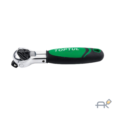 Трещотка 1/4`-1/2` 72зуб. 160мм двухсторонняя TOPTUL CJMM1616