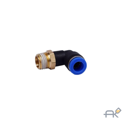 Фитинг угловой 6 мм с наружной резьбой М5 Гамматест YPL06-M5