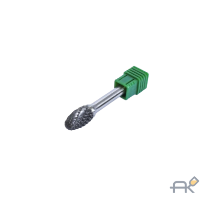 Шарошка сферическая вытянутая по металлу(216 10мм.216 хвостовика 6мм).в пластиковом футляре RF-617E1016 